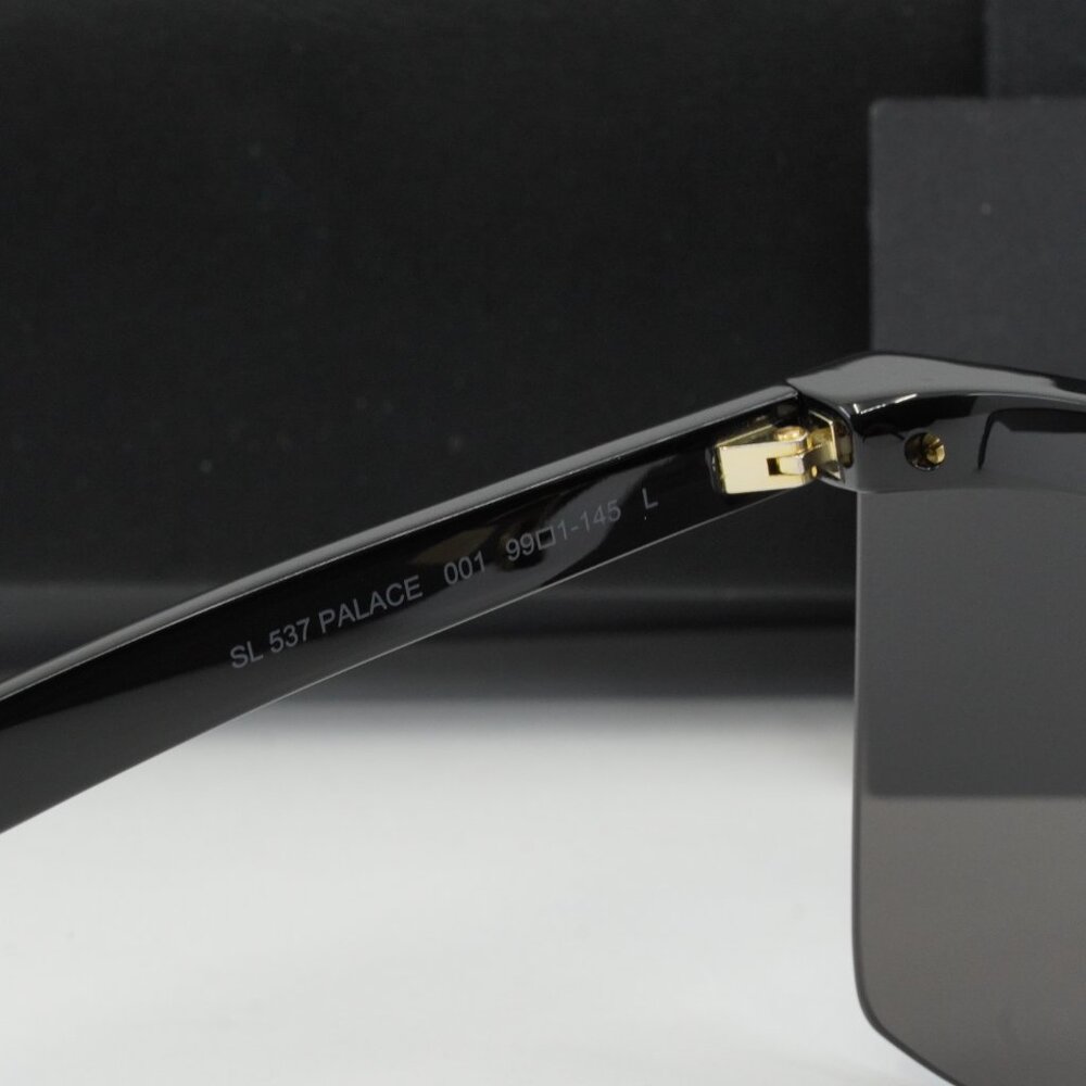 Saint Laurent SL537 PALACE 001 Shield Sunglasses – Black - Picture 6 of 10